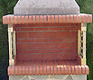 CODE 13: Small barbeque, 110 x 75 cm with red firebrick and coating