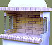 CODE 12: Small barbeque, simple, for garden use, with firebrick, for coal, 110 x 80 cm