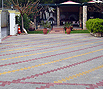 CODE 1: Installing cement blocks, forming courtyard