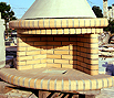 CODE 1: Round, cornered fireplace, cornered firebox, with Chech firebrick coating