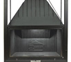 T100: Energy fireplace, straight, stripped, sliding door, black