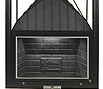 T80: Energy fireplace, straight, with brick, sliding door, black